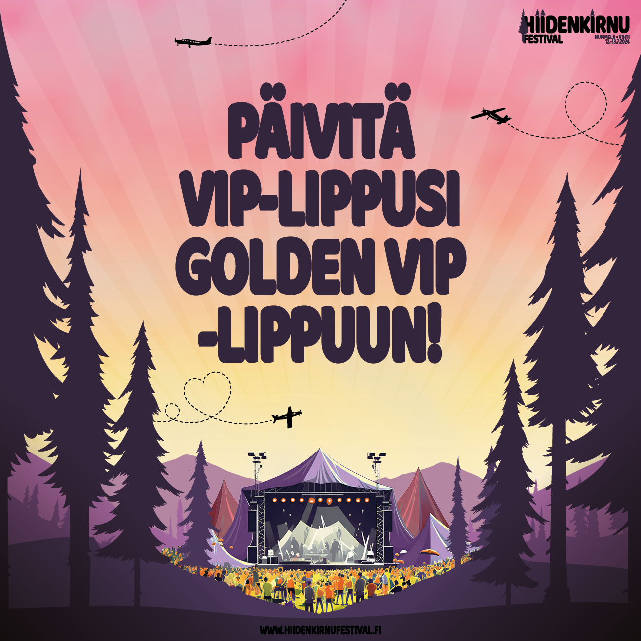 Päivitä VIP-lippusi Golden VIP -lippuun!