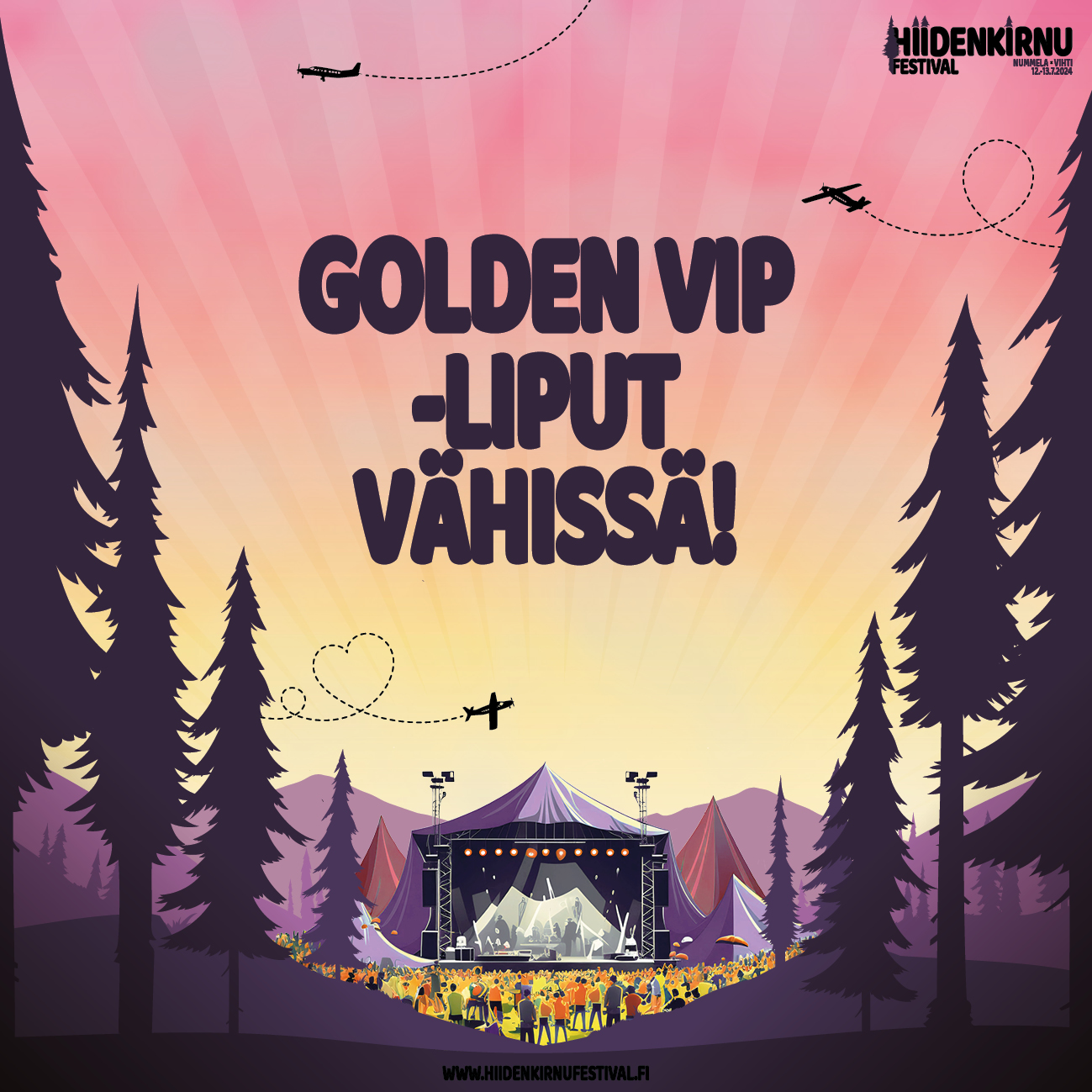 Golden VIP -liput ovat vähissä niin perjantain kuin lauantainkin osalta!