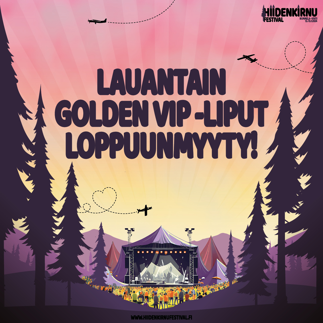 Lauantain Golden VIP -liput loppuunmyyty!