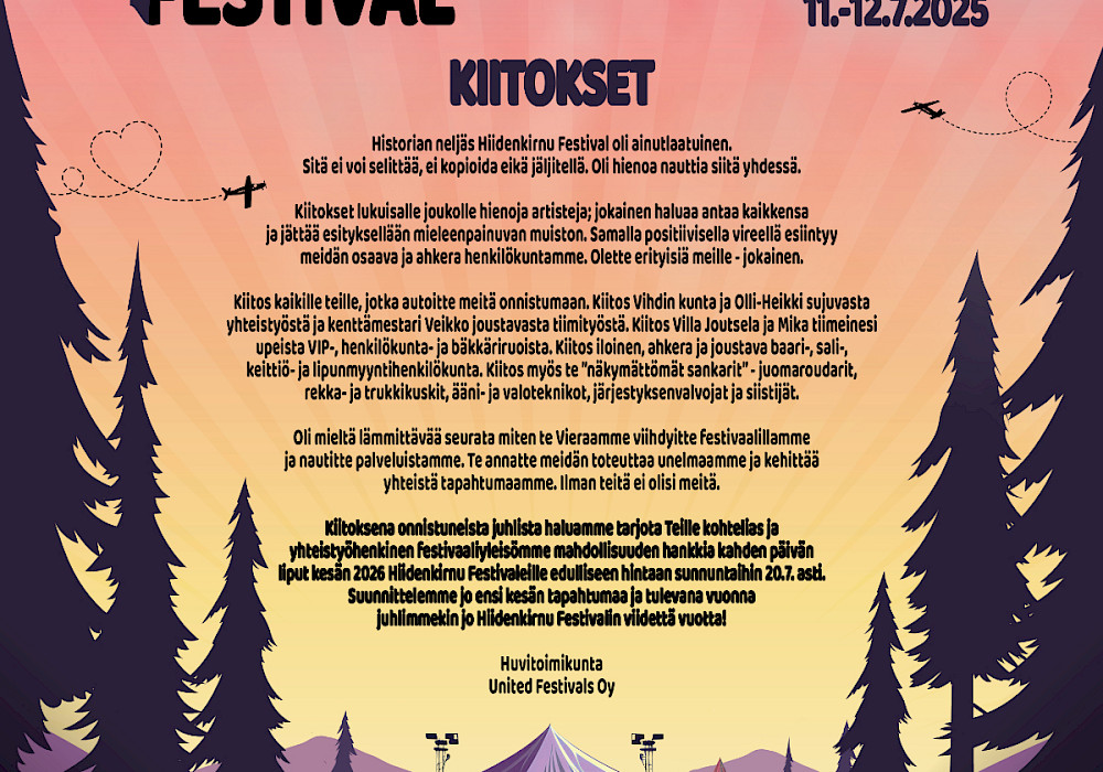 Kiitokset!